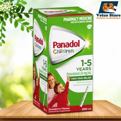 Panadol Children Vị Dâu (cho trẻ 1 - 5 tuổi) 200ml của Úc